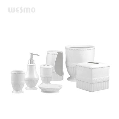 China Sustainable Ceramic / Porcelain Bathroom Accessories Set for sale