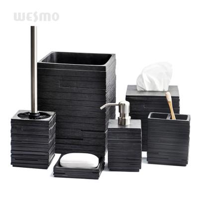 China Modern Hotel Polyresin Bathroom Set for sale