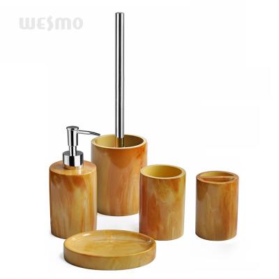 China Sustainable distinctive polyresin bathroom set for sale