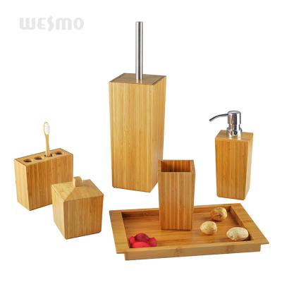 China Sustainable Bamboo Bathroom Set for sale