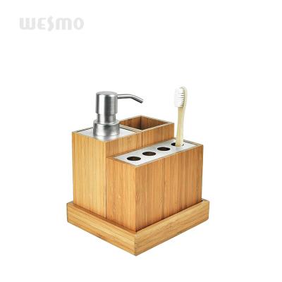 China Sustainable Bamboo Compact Bathroom Set for sale