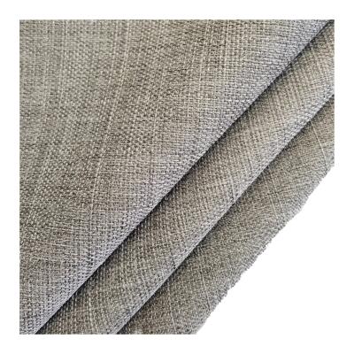 China Textured Solid Color Breathable Soft Polyester And Linen Curtain Fabrics for sale