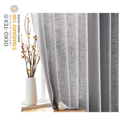 China Simple Design Polyester Breathable Natural Wicking Canvas Sheer Curtain Fabric for sale