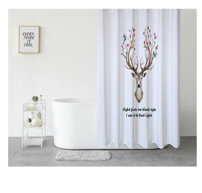 China Pleasure-Boat Sustainable Printed Bathroom Shower Curtain Sets for sale