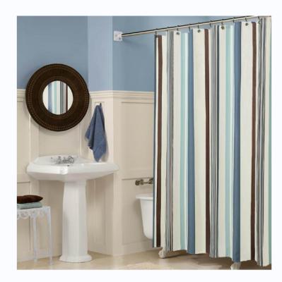 China Polyester 100% Viable Gray Striped Shower Curtain for Hotel for sale