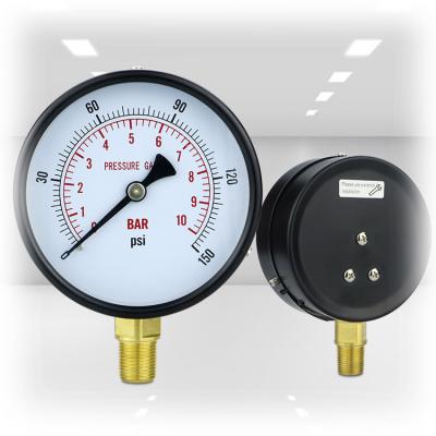 China 100mm 10bar Dry Vacuum Compound Manometer Pressure Gauge for Industrial Applications for sale