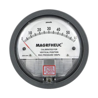 China TE2000 1/8 Magrfhelic Differential Pressure Gauges Manometer Range -60-0-600pa 0-60pa for sale