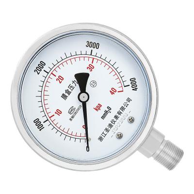 China High Pressure Gas Meter 2.5% Accuracy Stainless Steel Diaphragm Seal Pressure Gauge for sale