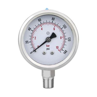 China 60mm Stainless Steel Dry Pressure Gauge for Corrosion Resistant Pressure Measurement for sale