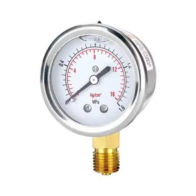 China 50mm Diameter Glycerin Manometer with BSPT1/4 Connection Thread and CE Certification for sale