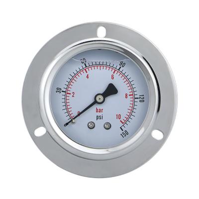 China Stainless Steel Housing Hydraulic Pressure Gauge for Water Precision Flange Type for sale