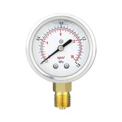 China Medical and Industrial 50mm 2'' Panel Oil Filled Pressure Gauge with NPT Connection Thread for sale