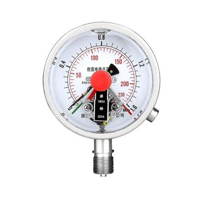 China Electric Contact 1.6% Full SS Manometer for YNXC100BF High Accuracy Air Pressure Gage for sale