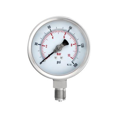 China Nominal Diameter 99mm 1.6% High Precision All Stainless Steel 1000 Bar Pressure Gauge for sale