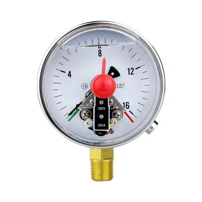 China 1.6% Precision 100mm Oil Filled Contact Pressure Gauge Manometer with M20*1.5 Thread for sale