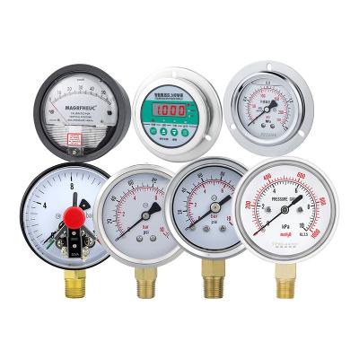 China Flange Edge Industrial Capsule Micro Pressure Gauge 16bar for Gas and Oil Measurement for sale