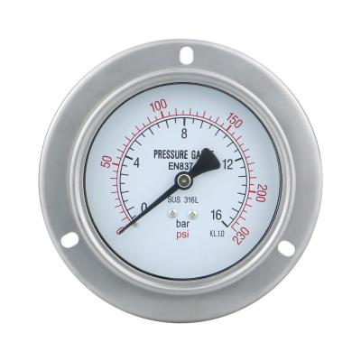 China Back Connected 99mm Pressure Gauge for Precise LPG Gas and Water Pressure Measurement for sale