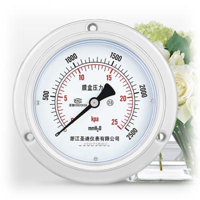 China Zhejiang 304ss Capsule Pressure Gauge for Gas and Hydraulic Oil Customizable Design for sale