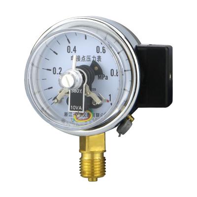 China High Pressure Hydraulic Oil Pressure Gauge with Electrical Contact Range 60MPa for sale