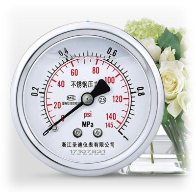 China YTP60BF Full SS Clamp Type Hydraulic Diaphragm Pressure Gauge within 100bar Range for sale