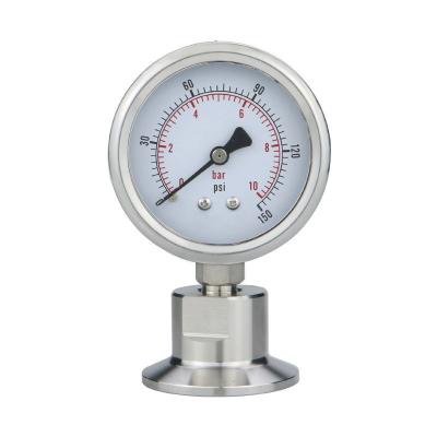 China 62.5mm Diaphragm Industrial Manometer Precision 2.5% Hydraulic Pressure Gauge for sale