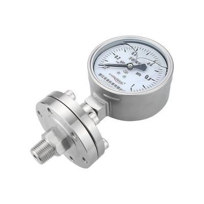 China High Precision 1.6% YTP100BF Diaphragm Seal 4 Inches Manometer Pressure Gauge for sale