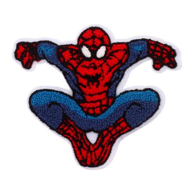 China 3D Cheap Customized Cute Cartoon Spider Figure Chenille Embroidery Patch for sale