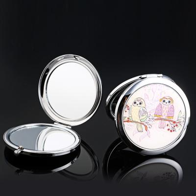 China Decorative Small Pocket Mirror Hand Mirrors / Princess Hand Mirrors for sale