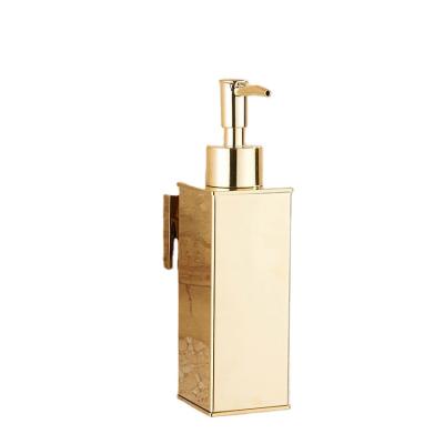 China Foam Soap Dispenser Bathroom Gold Stainless Steel Luxury Manual Soap Dispenser Wall Liquid for sale