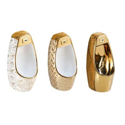 China Hot Selling Luxury Urinal 2020 Golden Public Ceramic Pattern Bathroom Sensor Urinal Wall-hung WC Luxury Man Using Urinal for sale