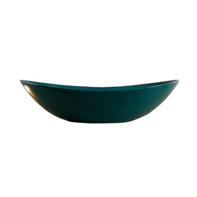 China Above Basin Style Countertop Bowl Sink Italian Classic Single Bathroom Beautiful Wash Dark Green Matte Color Art Basin for sale