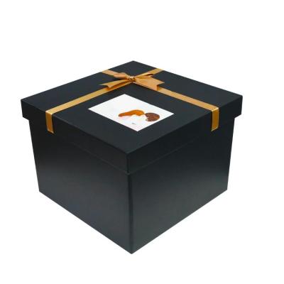 China Big black gift boxes with removable lid men gift box set gift box packaging large for sale