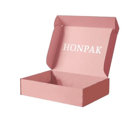 China Pink Corrugated Boxes Custom Printed Pink Tuck End Cosmetic Package Mailer Box for sale