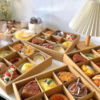 China Eco Friendly Picnic Kraft Paper Boxes Dessert Box Catering Packaging Platter Paper Box For Picnic Food Packaging for sale