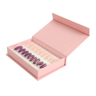 China Eco friendly lipsticks polish empty custom private label fake press on nails tip packaging box for artificial nails for sale