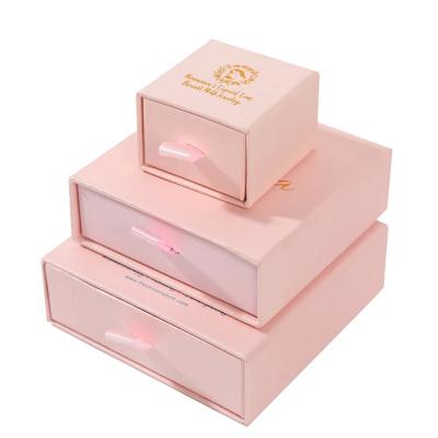 China High End Drawer Jewellery Set Box Packaging Ring Stud Bracelet Necklace Pendant Bracelet Storage Boxes for sale