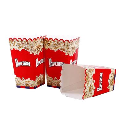 China Groothandel Popcorn Dozen Wit karton Wegwerp snackverpakking Opvouwbare popcorn papieren dozen Te koop