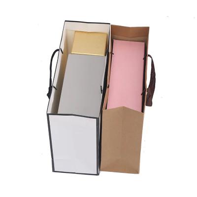 China Bolsa De Papel Bulk Gift Packaging Shopping Kraft Large Square Bottom Brown Paper Bag for sale