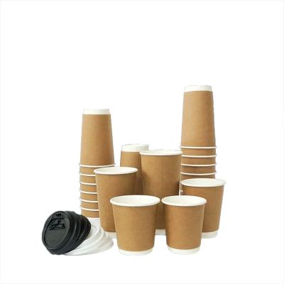 China Manufacture brown paper cups 8oz 90mm dia coffee paper cup with logo for sale