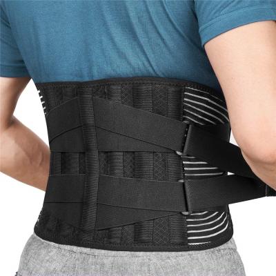 China Lumbar support belt lumbar support belt with 6 pieces of bar in the back and anti slide belt interior for back pain relieve for sale