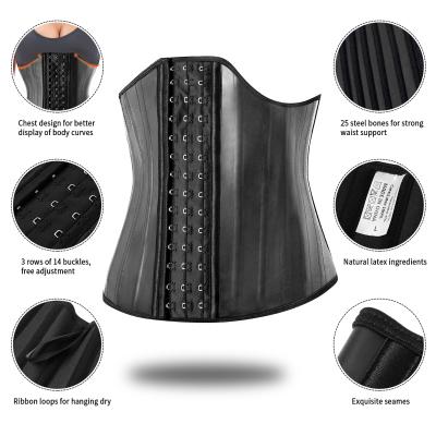 China QUICK DRY ready to ship plus size women waist shaper under bust support latex waist trainer waist cincher for sale