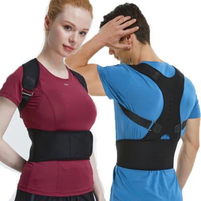 China Neoprene Back Braces Adjustable Clavicle Corrector Posture Corrector Back Posture Brace for sale