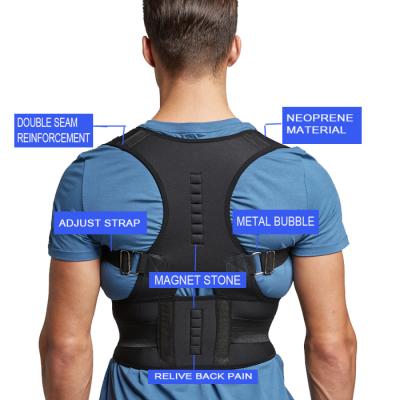 China Neoprene Back Braces Adjustable Back Posture Corrector Clavicle Shoulder Posture Support for sale