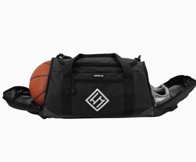 China Main Separate Large Capacity Two Compartment Basketball Soccer Bag Outdoor Travel Fleece Backpack for sale