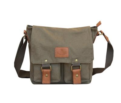 China Mens Womens Canvas Small Messenger Bag Shoulder Bag Vintage Waxed Canvas Cross Body Shoulder Bag For Men for sale