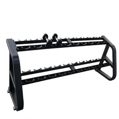 China Commercial Gym Rubber Multi Function 2 Row Dumbbell Racks for sale