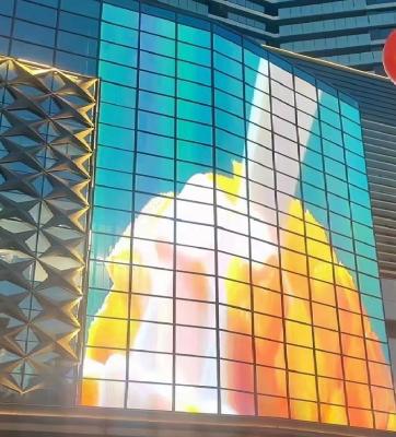 China Optional LED Chip Transparent Flexible Indoor/Outdoor Full Color Window Display for Store for sale