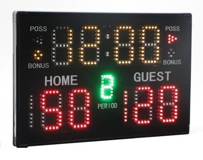 China Customized Shape Indoor Stadium Sport Soccer Baseball Digital Scoreboard with 24 Second Shot Clock Blue Yellow White Optional for sale