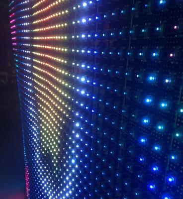 China transparent full color outdoor flexible led strip curtain video display for sale