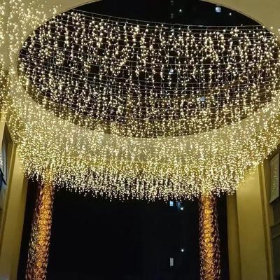 China Waterproof outdoor holiday christmas light curtain wedding IR falling down rgb led curtain string light for pub decoration for sale